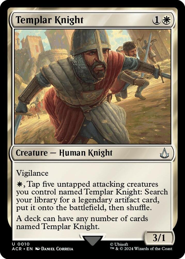 Templar Knight - Universes Beyond: Assassin's Creed (ACR) Universes Beyond: Assassin's Creed *HOLO FOIL*