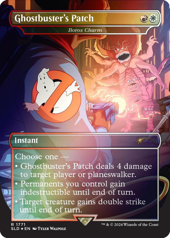 Ghostbuster's Patch - Boros Charm - Secret Lair Drop Series (SLD) *Rainbow Foil*