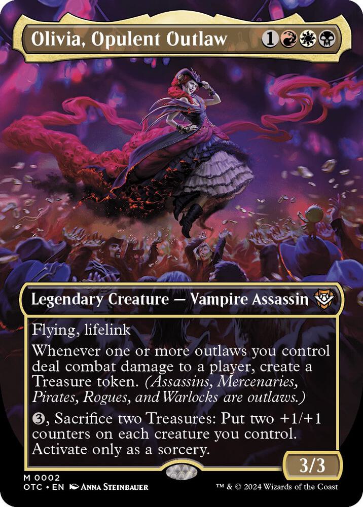 Olivia, Opulent Outlaw (Borderless) - Commander: Outlaws of Thunder Junction (OTC) *FOIL*