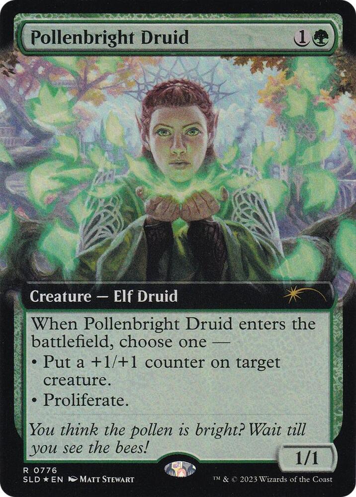 Pollenbright Druid (Extended Art) - Secret Lair Drop Series (SLD) - FOIL