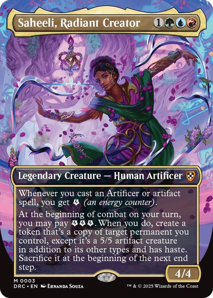 Saheeli, Radiant Creator (Borderless) - Commander: Aetherdrift (DRC)