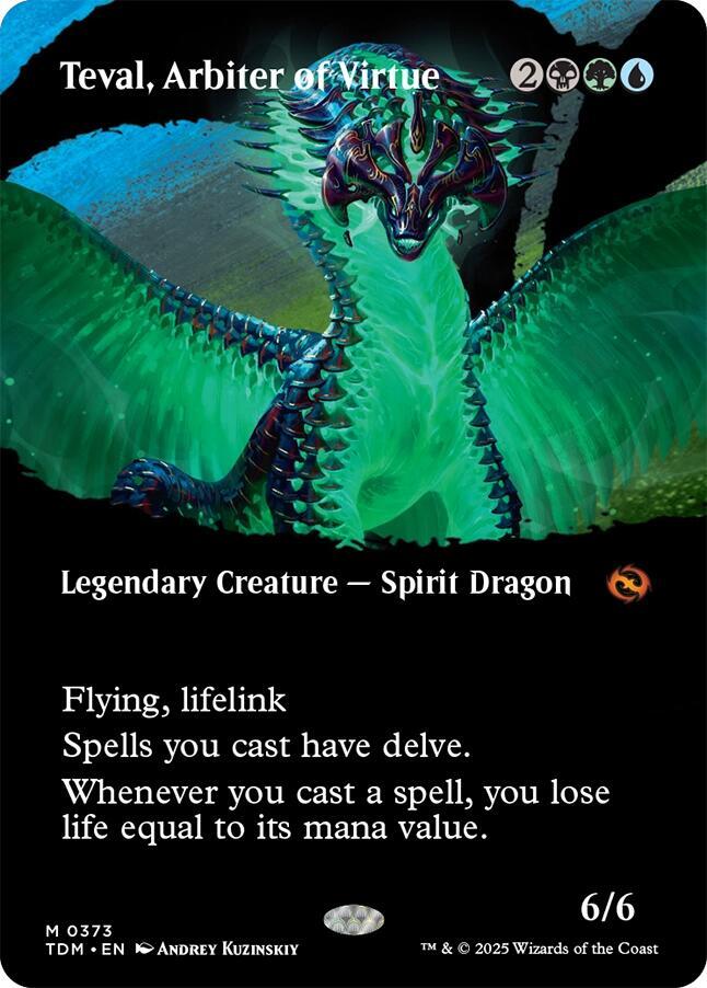 Teval, Arbiter of Virtue (Borderless) - Tarkir: Dragonstorm (TDM)