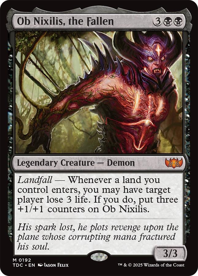 Ob Nixilis, the Fallen - Commander: Tarkir: Dragonstorm (TDC) Commander: Tarkir: Dragonstorm/NM/REGULAR