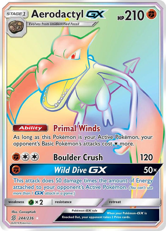 Aerodactyl GX (Secret) - SM - Unified Minds (SM11) SM - Unified Minds