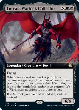 Lorcan, Warlock Collector (Extended Art) - Commander: Adventures in the Forgotten Realms (AFC)