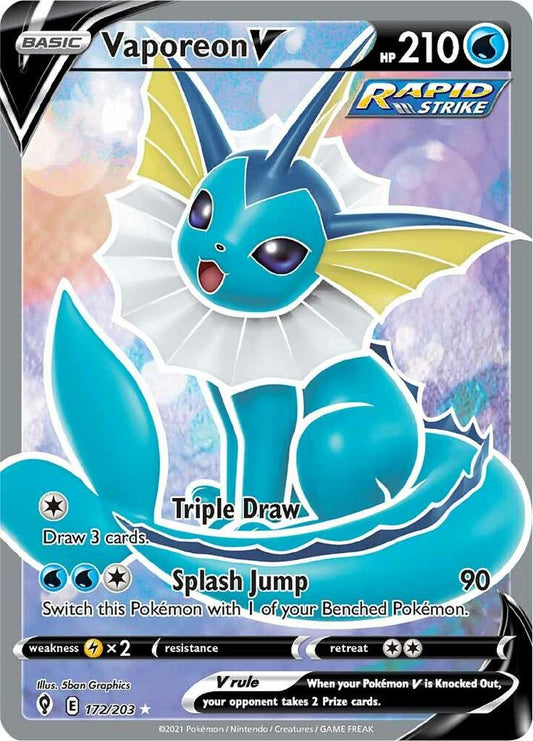 Vaporeon V (Full Art) - SWSH07: Evolving Skies (SWSH07) SWSH07: Evolving Skies