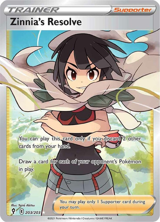 Zinnia's Resolve (Full Art) - SWSH07: Evolving Skies (SWSH07) SWSH07: Evolving Skies