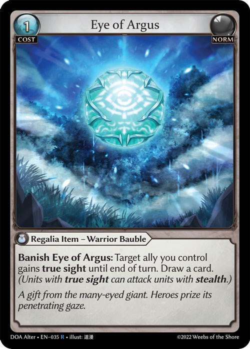 Eye of Argus - Dawn of Ashes Alter Edition (DOA Alter) Dawn of Ashes Alter Edition