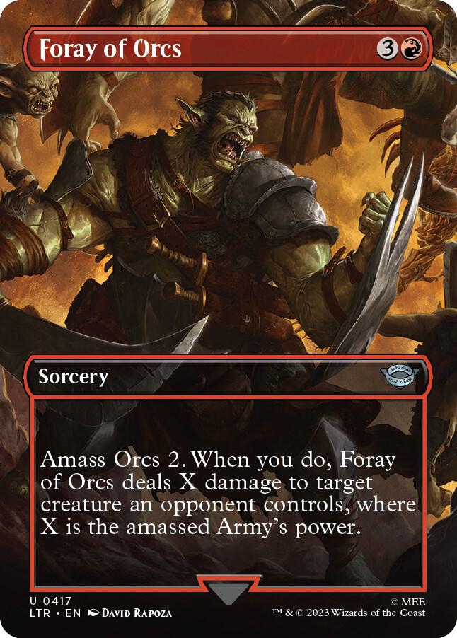 Foray of Orcs (Borderless) - Universes Beyond: The Lord of the Rings: Tales of Middle-earth (LTR) Universes Beyond: The Lord of the Rings: Tales of Middle-earth