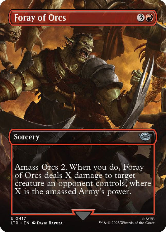 Foray of Orcs (Borderless) - Universes Beyond: The Lord of the Rings: Tales of Middle-earth (LTR) Universes Beyond: The Lord of the Rings: Tales of Middle-earth
