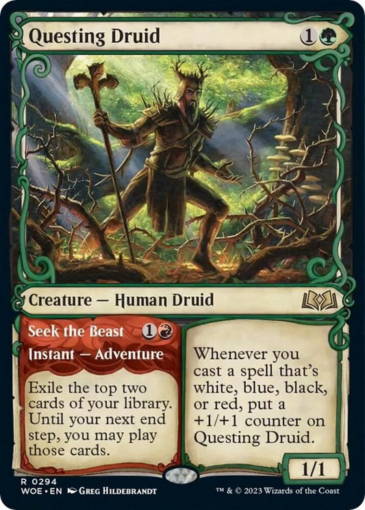Questing Druid (Showcase) - Wilds of Eldraine (WOE) Wilds of Eldraine