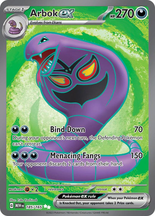 Arbok ex - 185/165 - SV: Scarlet & Violet 151 (MEW) SV: Scarlet & Violet 151