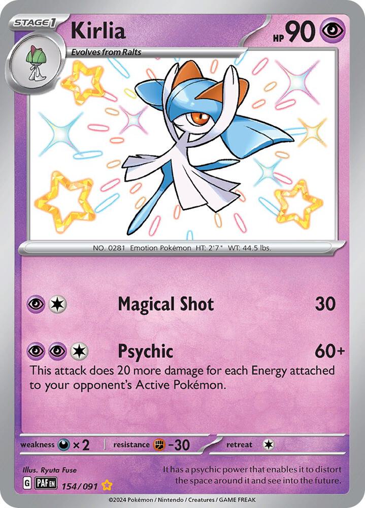 Kirlia - 154/091 - SV: Paldean Fates (PAF) SV: Paldean Fates