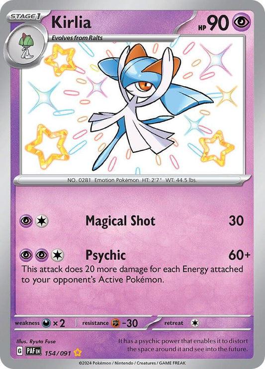 Kirlia - 154/091 - SV: Paldean Fates (PAF) SV: Paldean Fates