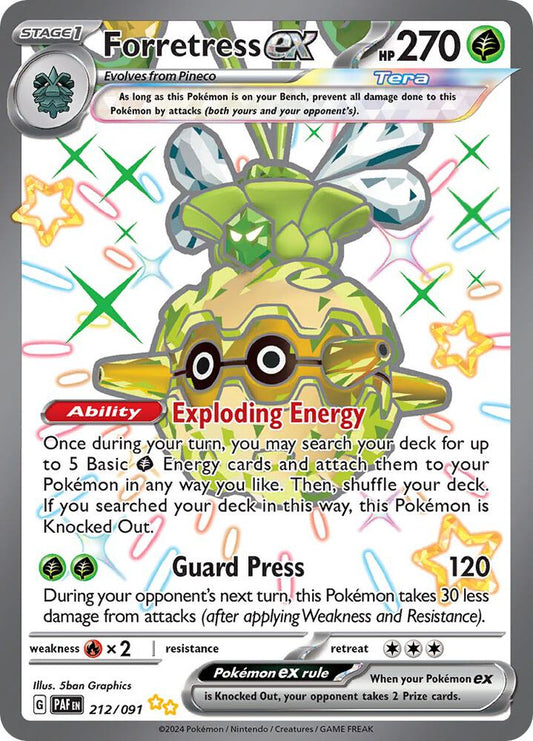 Forretress ex - 212/091 - SV: Paldean Fates (PAF) SV: Paldean Fates