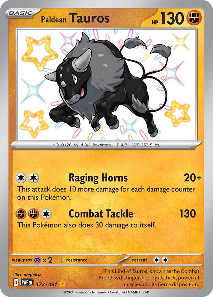 Paldean Tauros - 172/091 - SV: Paldean Fates (PAF) SV: Paldean Fates