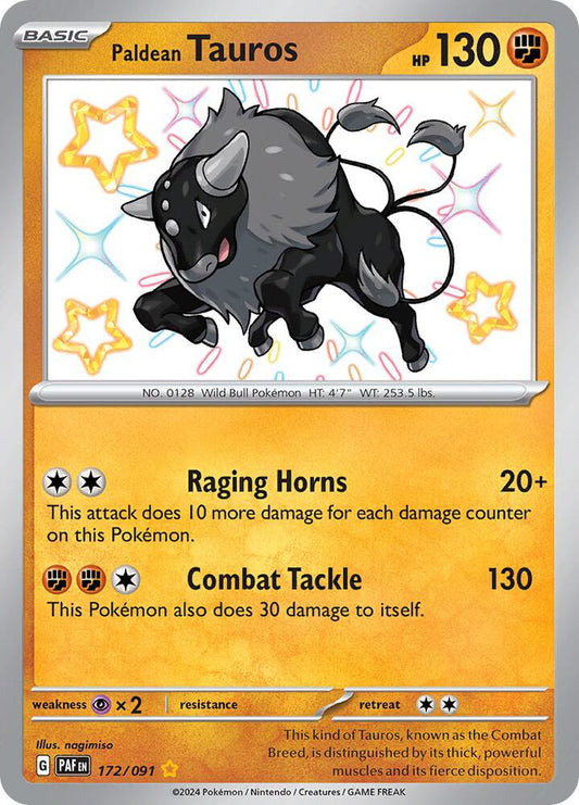 Paldean Tauros - 172/091 - SV: Paldean Fates (PAF) SV: Paldean Fates