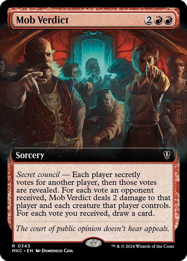 Mob Verdict (Extended Art) - Commander: Murders at Karlov Manor (MKC) Commander: Murders at Karlov Manor