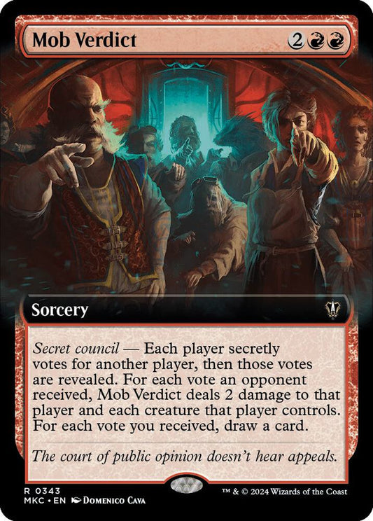 Mob Verdict (Extended Art) - Commander: Murders at Karlov Manor (MKC) Commander: Murders at Karlov Manor
