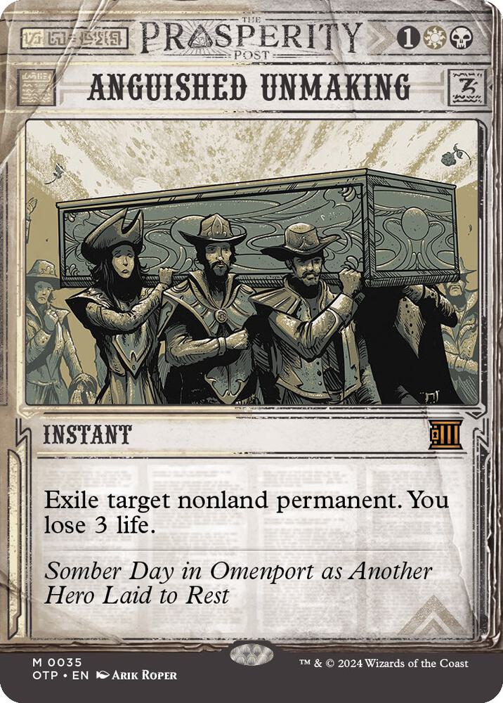 Anguished Unmaking - Outlaws of Thunder Junction: Breaking News (OTP)