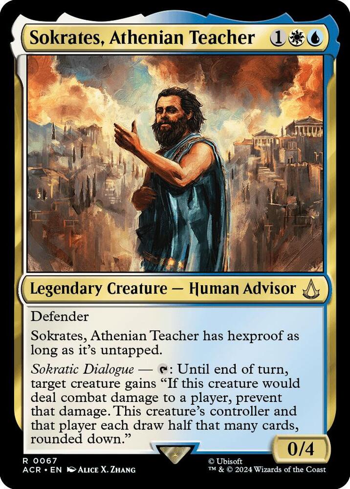 Sokrates, Athenian Teacher - Universes Beyond: Assassin's Creed (ACR) Universes Beyond: Assassin's Creed *HOLO FOIL*