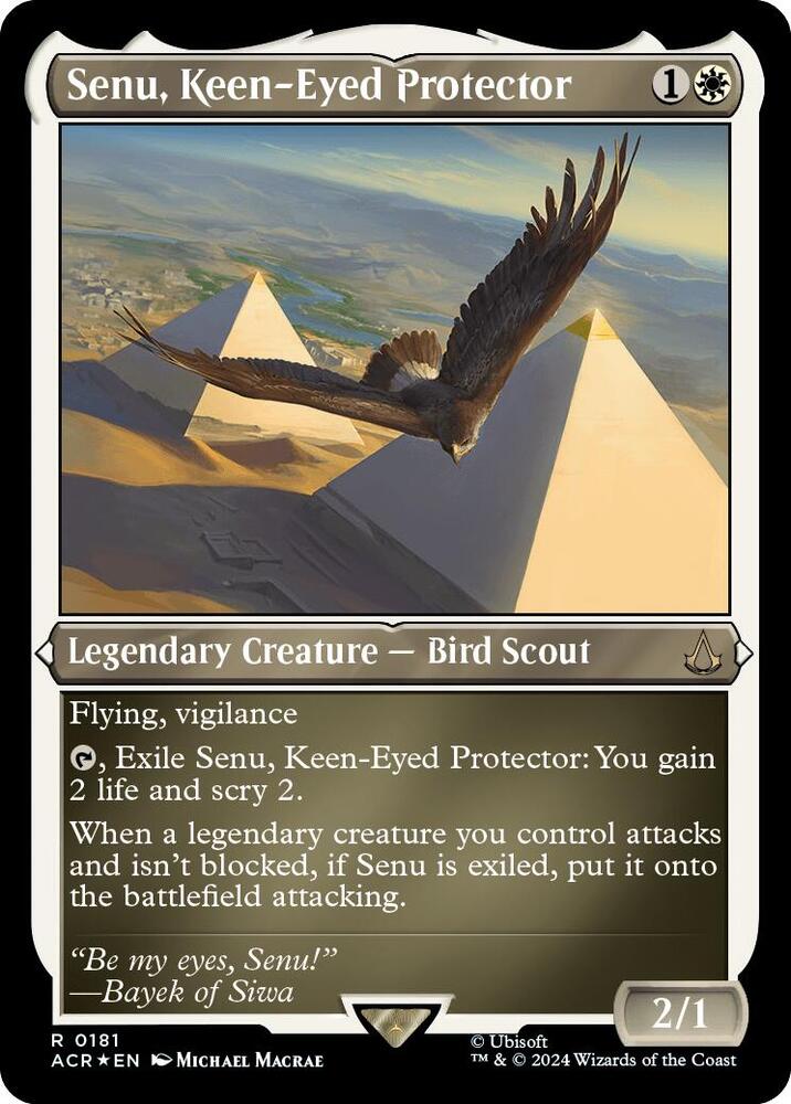 Senu, Keen-Eyed Protector (Foil Etched) - Universes Beyond: Assassin's Creed (ACR)