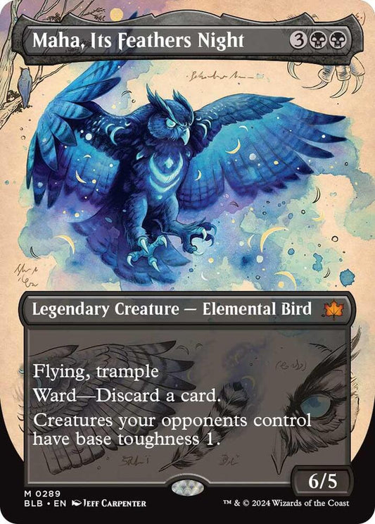 Maha, Its Feathers Night (Borderless) - Bloomburrow (BLB)