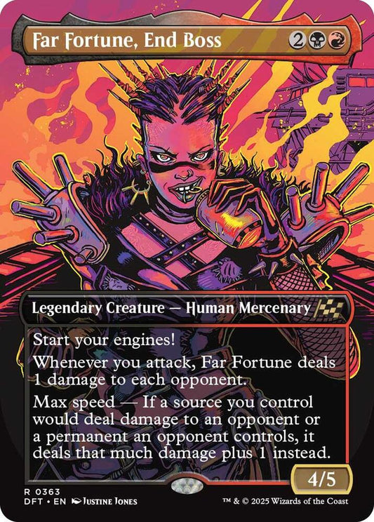 Far Fortune, End Boss (Borderless) - Aetherdrift (DFT) FOIL