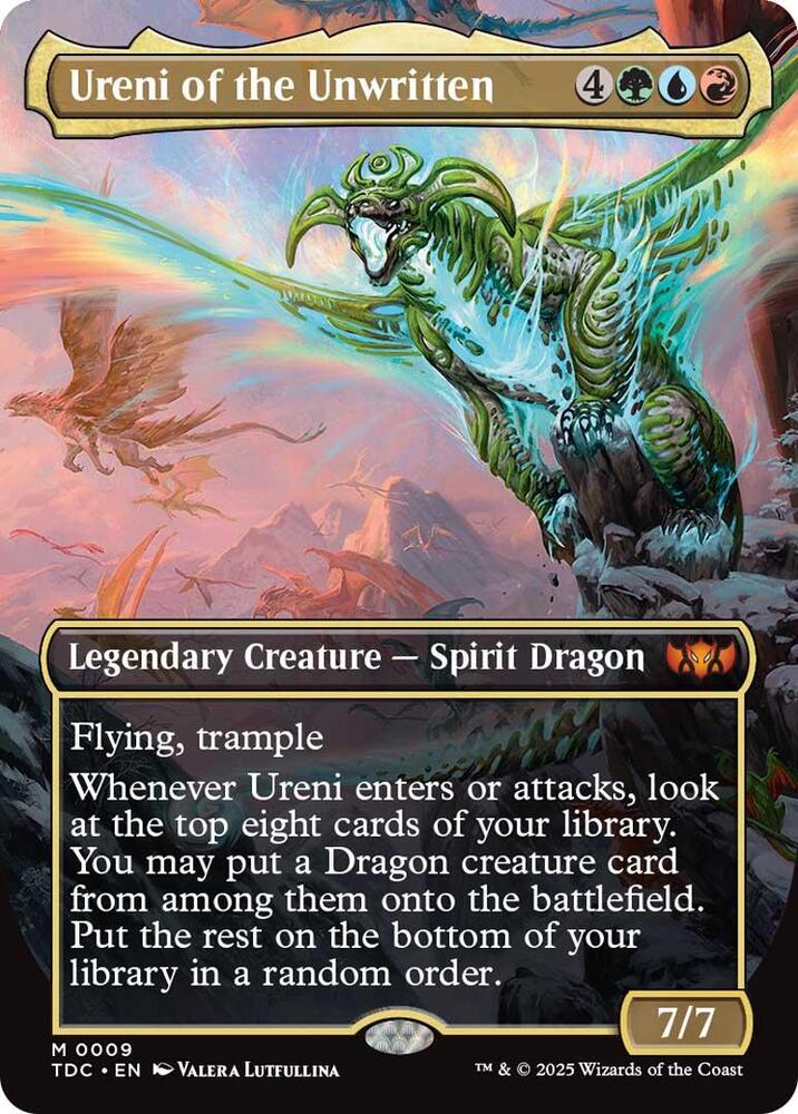 Ureni of the Unwritten (Borderless) - Commander: Tarkir: Dragonstorm (TDC) Commander: Tarkir: Dragonstorm