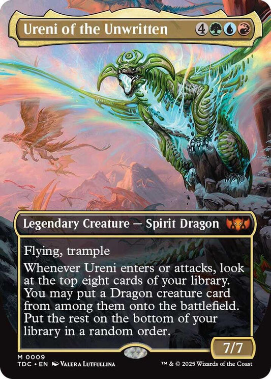 Ureni of the Unwritten (Borderless) - Commander: Tarkir: Dragonstorm (TDC) Commander: Tarkir: Dragonstorm