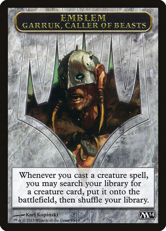 Emblem - Garruk, Caller of Beasts - Magic 2014 (M14) (M14)