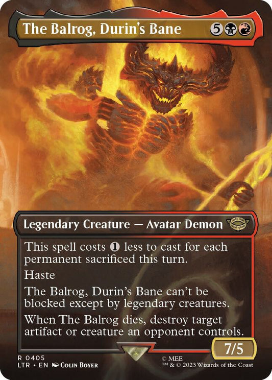 The Balrog, Durin's Bane (Borderless) - Universes Beyond: The Lord of the Rings: Tales of Middle-earth (LTR)