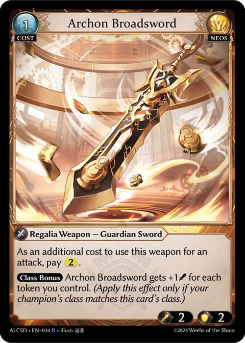 Archon Broadsword - Alchemical Revolution Starter Decks (ALCSD)