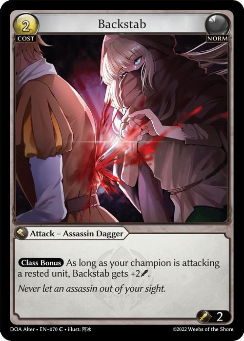Backstab - Dawn of Ashes Alter Edition (DOA Alter) *FOIL*
