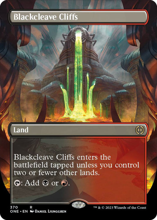 Blackcleave Cliffs (Borderless) - Phyrexia: All Will Be One (ONE)