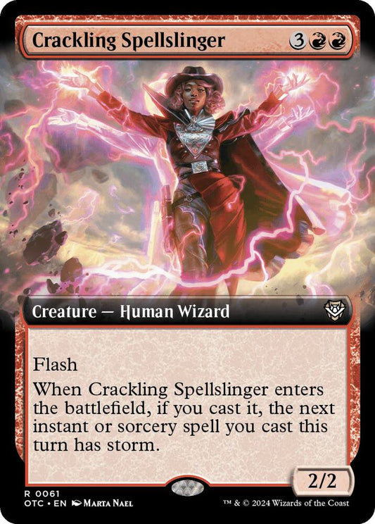 Crackling Spellslinger (Extended Art) - Commander: Outlaws of Thunder Junction (OTC)