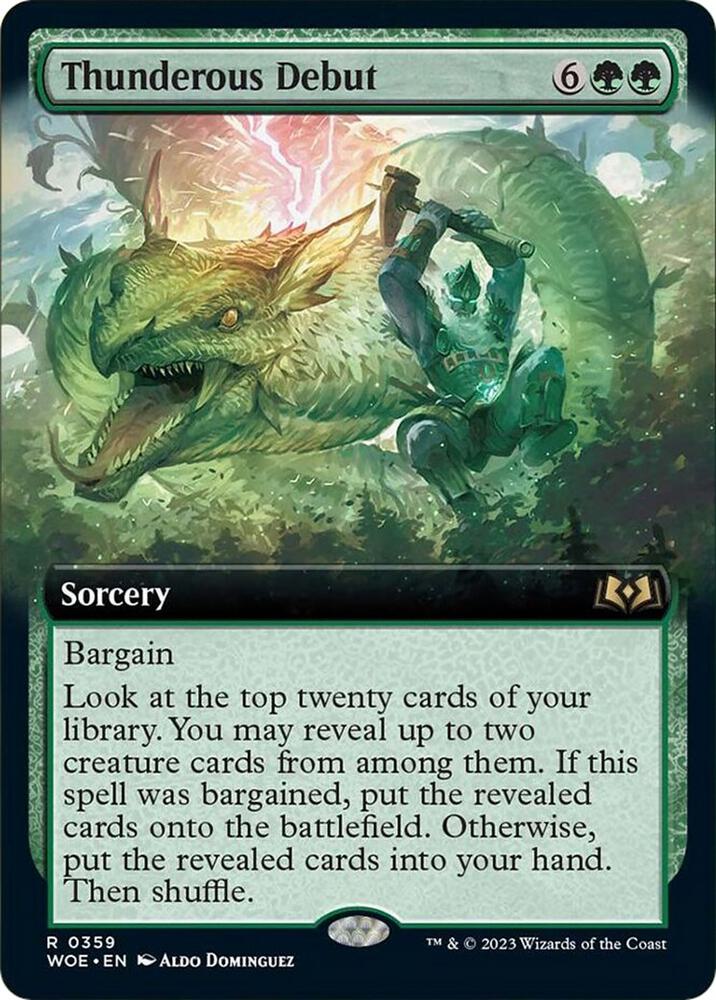Thunderous Debut (Extended Art) - Wilds of Eldraine (WOE) - FOIL