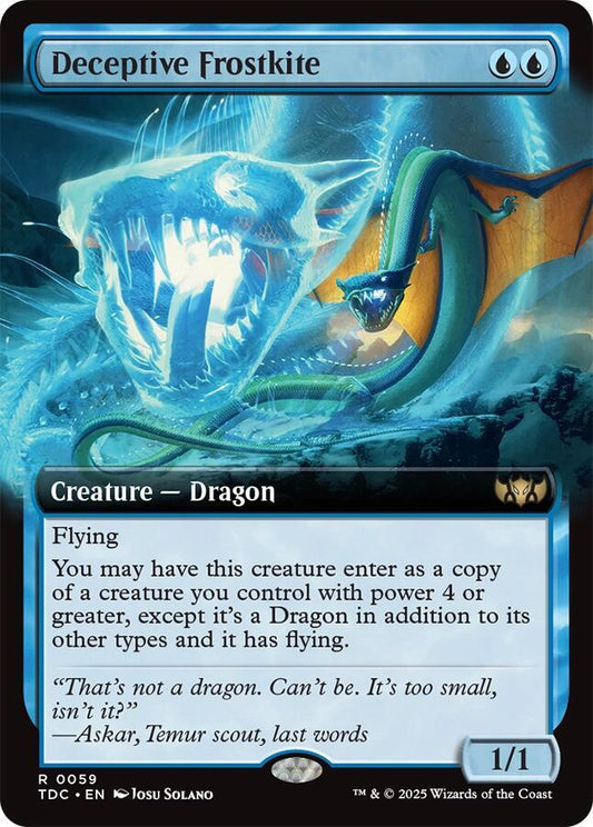 Deceptive Frostkite (Extended Art) - Commander: Tarkir: Dragonstorm (TDC)