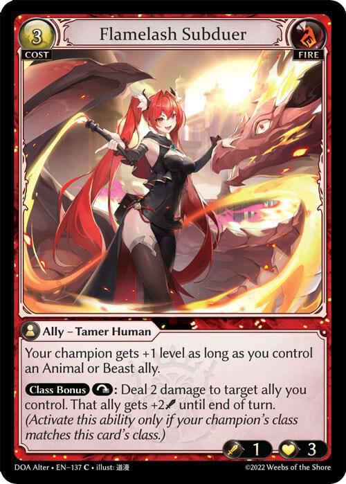 Flamelash Subduer - Dawn of Ashes Alter Edition (DOA Alter) *FOIL*