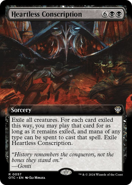 Heartless Conscription (Extended Art) - Commander: Outlaws of Thunder Junction (OTC)