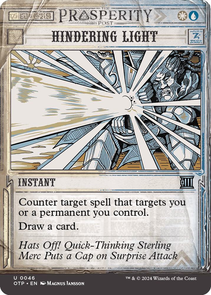Hindering Light - Outlaws of Thunder Junction: Breaking News (OTP) *FOIL*