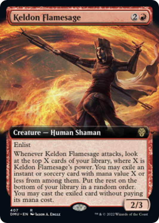 Keldon Flamesage (Extended Art) - Dominaria United (DMU) *FOIL*