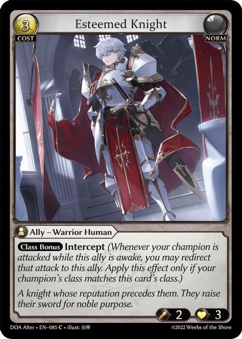 Esteemed Knight - Dawn of Ashes Alter Edition (DOA Alter) *FOIL*