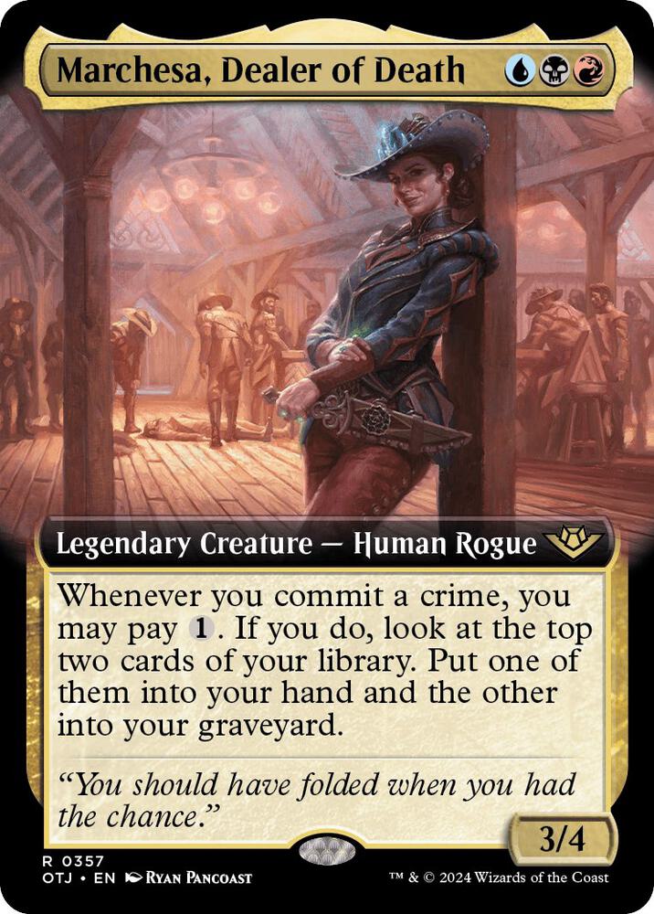 Marchesa, Dealer of Death (Extended Art) - Outlaws of Thunder Junction (OTJ) - FOIL