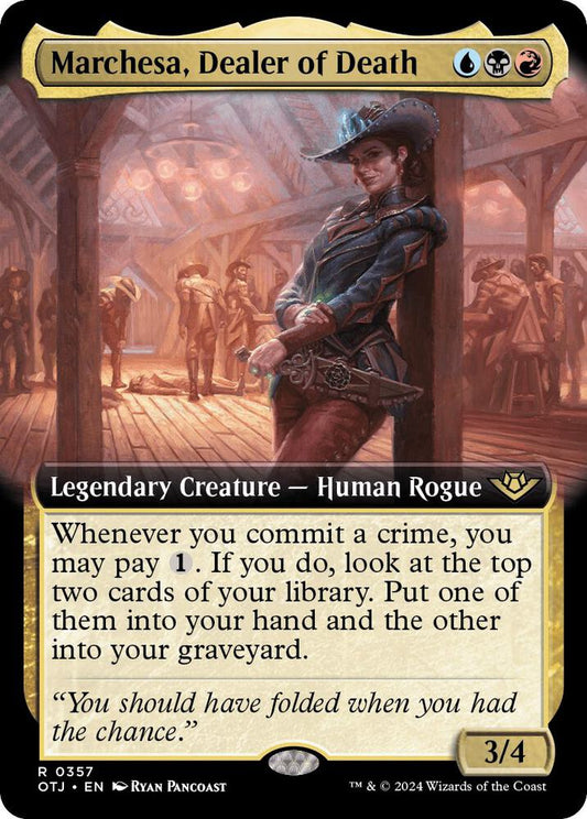 Marchesa, Dealer of Death (Extended Art) - Outlaws of Thunder Junction (OTJ) - FOIL