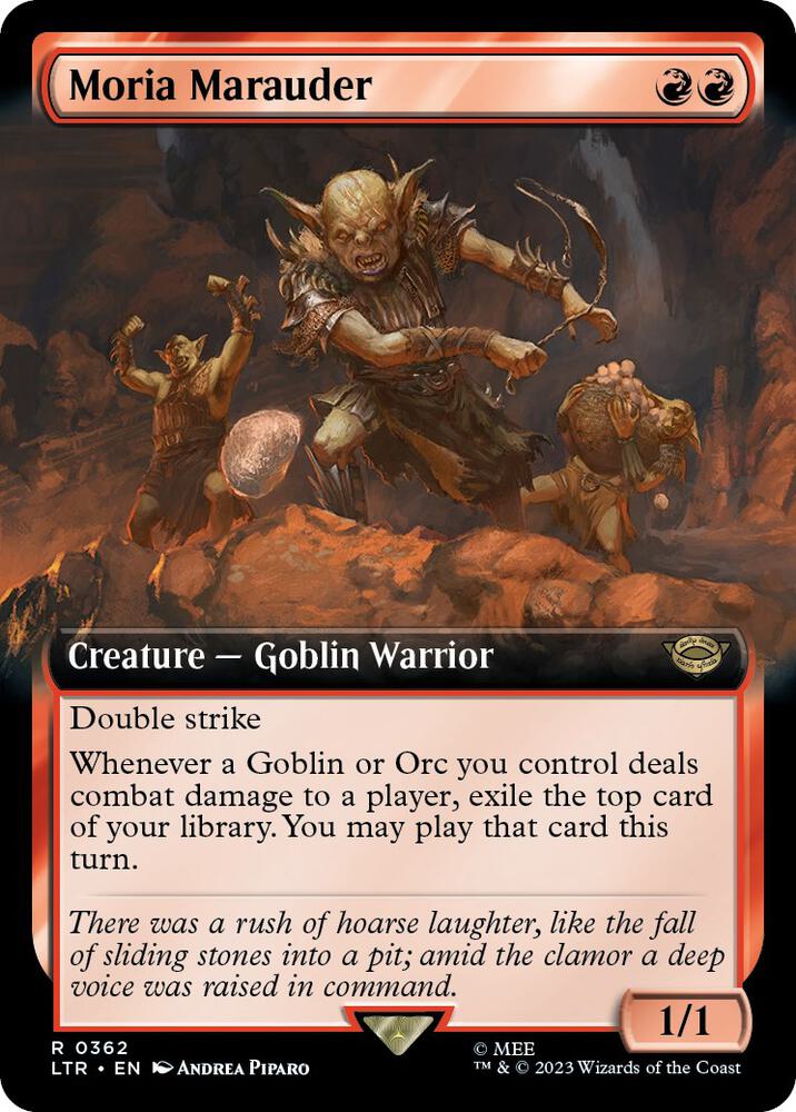 Moria Marauder (Extended Art) - Universes Beyond: The Lord of the Rings: Tales of Middle-earth (LTR)