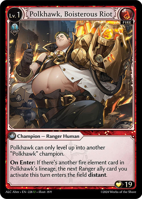 Polkhawk, Boisterous Riot - Alchemical Revolution Alter Edition (ALC Alter) *FOIL*