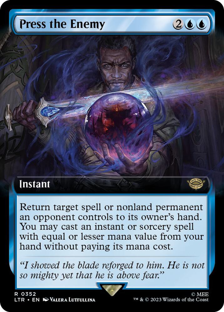 Press the Enemy (Extended Art) - Universes Beyond: The Lord of the Rings: Tales of Middle-earth (LTR)