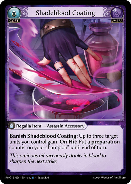 Shadeblood Coating - Tristan Re:Collection, Shadowdancer (SHD)