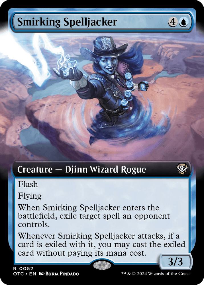 Smirking Spelljacker (Extended Art) - Commander: Outlaws of Thunder Junction (OTC)